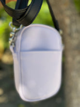 Load image into Gallery viewer, Handcrafted: Side Bag Lavender and Glow-in-the-Dark White