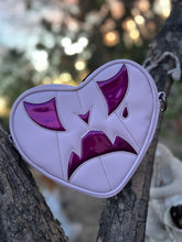 Load image into Gallery viewer, Hand Crafted: Small Triste Heart lavender and dark high shine purple