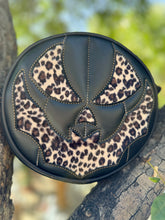 Load image into Gallery viewer, Handcrafted Small Bat mouth Black and Cheetah fuzzy fabric face