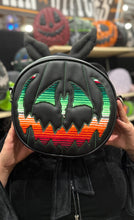 Load image into Gallery viewer, Handcrafted Pumpkin King bag Black with Serape print