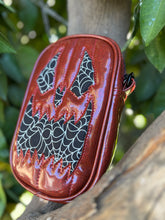 Load image into Gallery viewer, Handcrafted: Side Bag Red Glitter and Glow in the dark spiderweb fabric