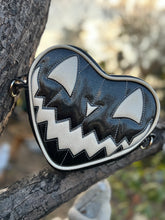 Load image into Gallery viewer, Handcrafted: Small Meanie heart Glitter Black and Glitter white-