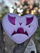 Load image into Gallery viewer, Hand Crafted: Small Triste Heart lavender and dark high shine purple