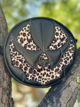 Load image into Gallery viewer, Handcrafted Small Bat mouth Black and Cheetah fuzzy fabric face