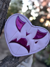 Load image into Gallery viewer, Hand Crafted: Small Triste Heart lavender and dark high shine purple