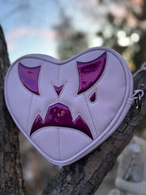 Load image into Gallery viewer, Hand Crafted: Small Triste Heart lavender and dark high shine purple