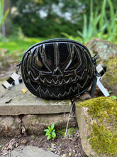 Load image into Gallery viewer, Pumpkin Kult : Large Crypt dual bag Black Glitter and Patent black