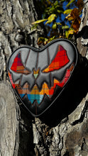 Load image into Gallery viewer, Handcrafted -Bad Feelings Heart/ Black and Autumn Flannel