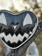 Load image into Gallery viewer, Handcrafted: Small Meanie heart Glitter Black and Glitter white-