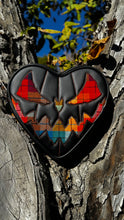 Load image into Gallery viewer, Handcrafted -Bad Feelings Heart/ Black and Autumn Flannel