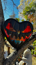 Load image into Gallery viewer, Handcrafted -Bad Feelings Heart/ Black and Autumn Flannel