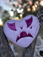 Load image into Gallery viewer, Hand Crafted: Small Triste Heart lavender and dark high shine purple