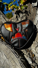 Load image into Gallery viewer, Hand Crafted: Small Triste Heart Black with Autumn Flannel fabric