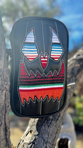 Handcrafted: Side Bag Black and Serape print