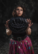 Load image into Gallery viewer, Pumpkin Kult : Large Crypt dual bag Black Glitter and Patent black