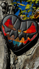 Load image into Gallery viewer, Handcrafted -Bad Feelings Heart/ Black and Autumn Flannel