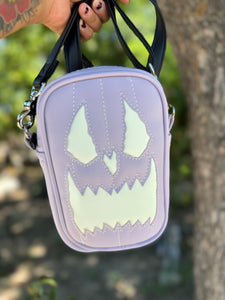 Handcrafted: Side Bag Lavender and Glow-in-the-Dark White