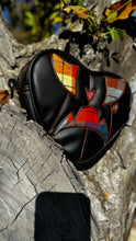 Load image into Gallery viewer, Hand Crafted: Small Triste Heart Black with Autumn Flannel fabric