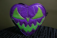 Load image into Gallery viewer, Handcrafted Bad Feeling Bag: Purple Glitter &amp; Green Glitter