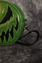 Load image into Gallery viewer, Handcrafted Bad Company bag: Green Glitter &amp; Patent Black