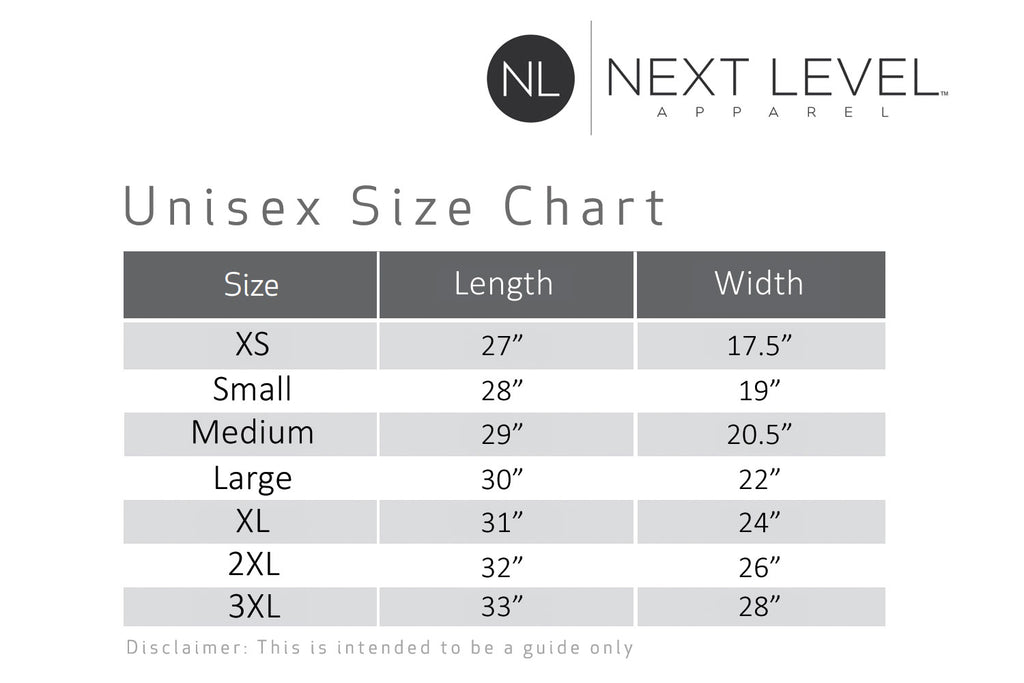 Understanding Next Level Apparel Size Charts